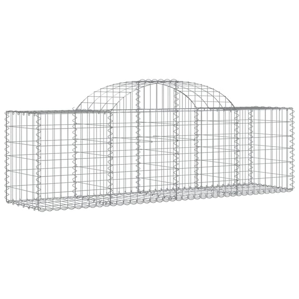 vidaXL Gabionkurv buet 200x50x60/80 cm galvanisert jern