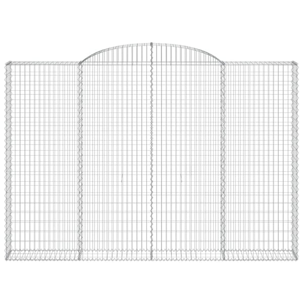 vidaXL Gabionkurv buet 300x30x200/220 cm galvanisert jern