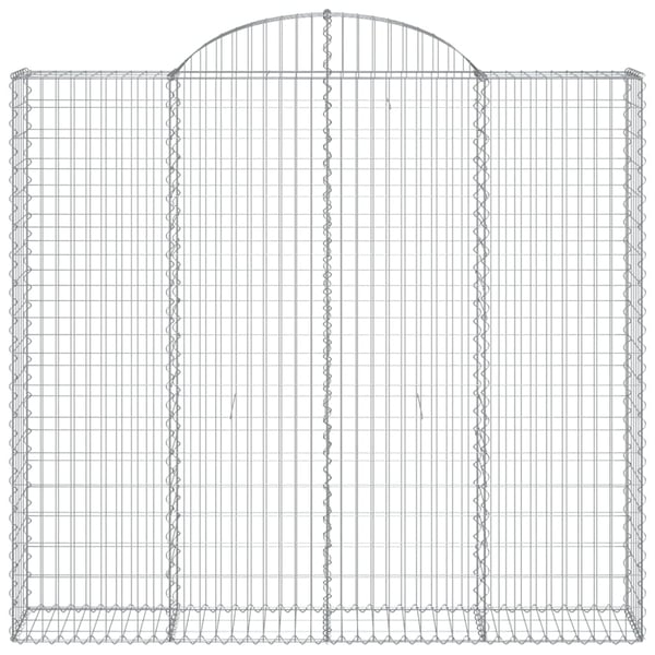 vidaXL Gabionkurv buet 200x50x180/200 cm galvanisert jern