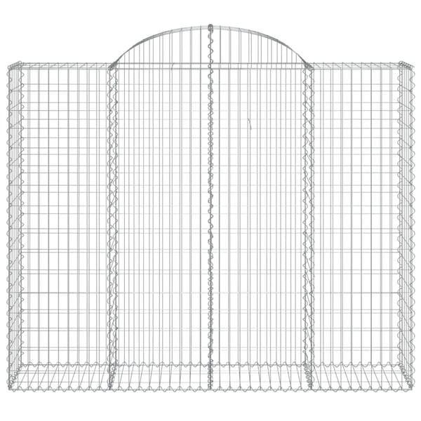 vidaXL Gabionkurv buet 200x50x160/180 cm galvanisert jern