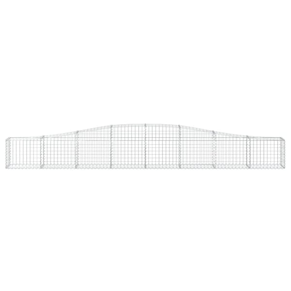 vidaXL buede gabionkurve 25 stk. 400x30x40/60 cm galvaniseret jern