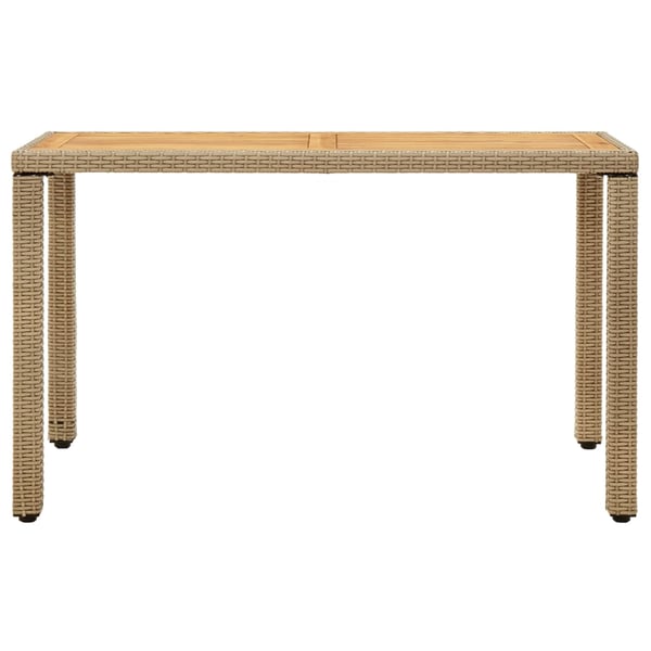 vidaXL Hagebord beige 109x107x74 cm polyrotting og heltre akasie