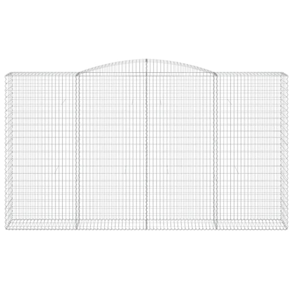 vidaXL Gabionkurv buet 400x50x220/240 cm galvanisert jern