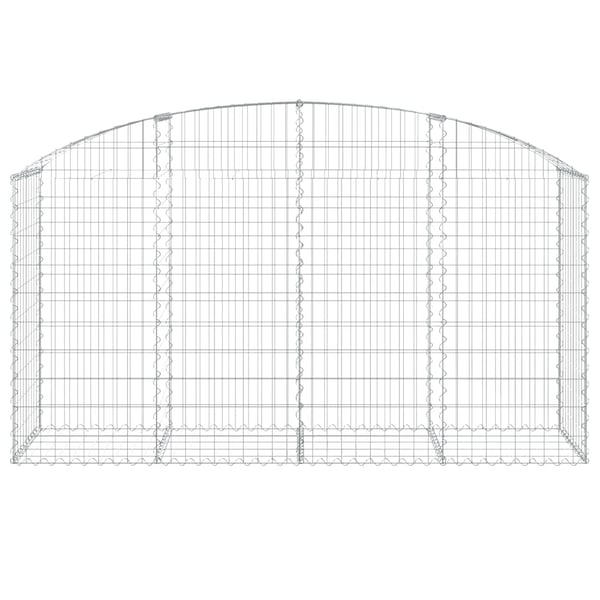 vidaXL Gabionkurv buet 200x50x100/120 cm galvanisert jern