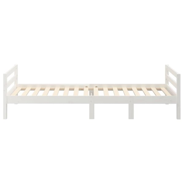 vidaXL Sengeramme uten madrass hvit 80x200 cm heltre furu