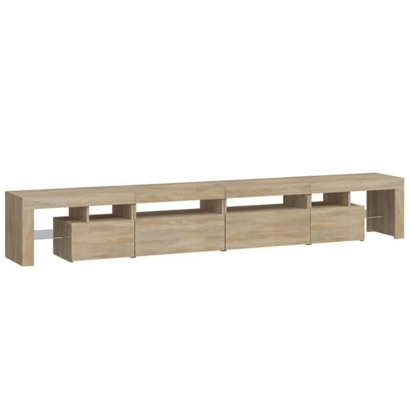 vidaXL TV-benk med LED-lys sonoma eik 260x36,5x40 cm