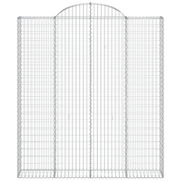 vidaXL Gabionkurv buet 200x30x220/240 cm galvanisert jern