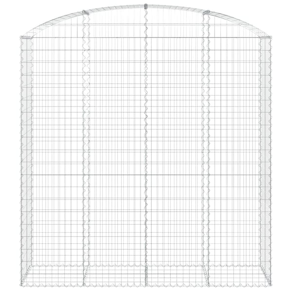 vidaXL Gabionkurv buet 200x50x200/220 cm galvanisert jern