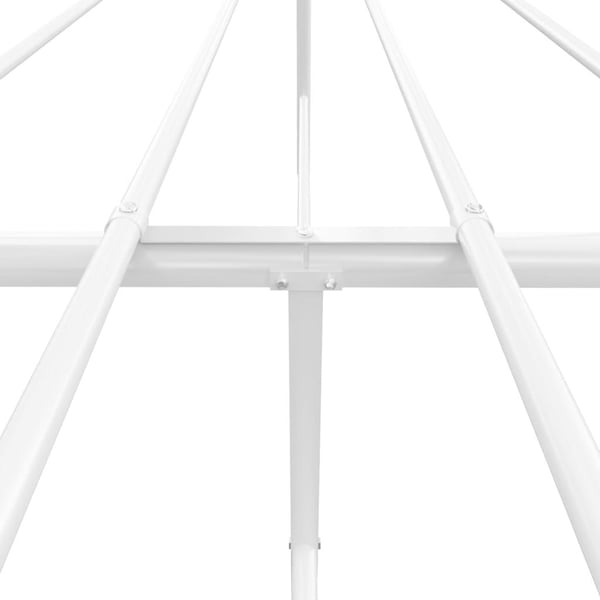 vidaXL Sengeramme i metall med hodegavl hvit 183x213 cm