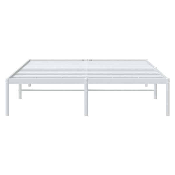 vidaXL Sengeramme i metall hvit 160x200 cm