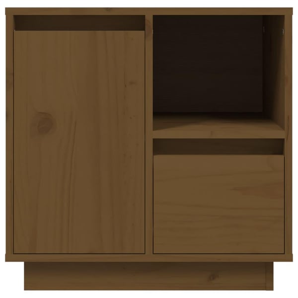 vidaXL sengebord 50x34x50 cm massivt fyrretræ gyldenbrun