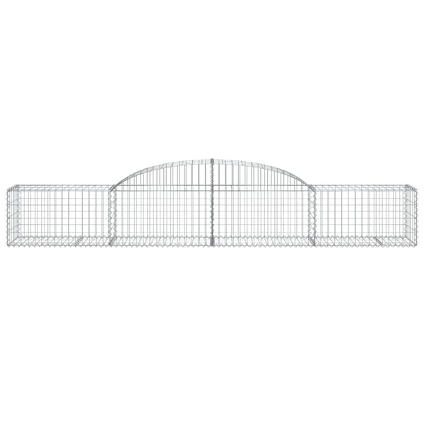 vidaXL Gabionkurv buet 300x50x40/60 cm galvanisert jern