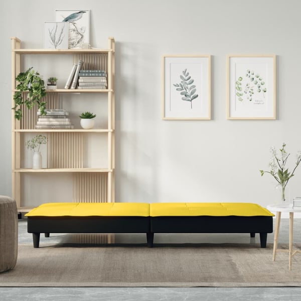 vidaXL sovesofa stof lysegul