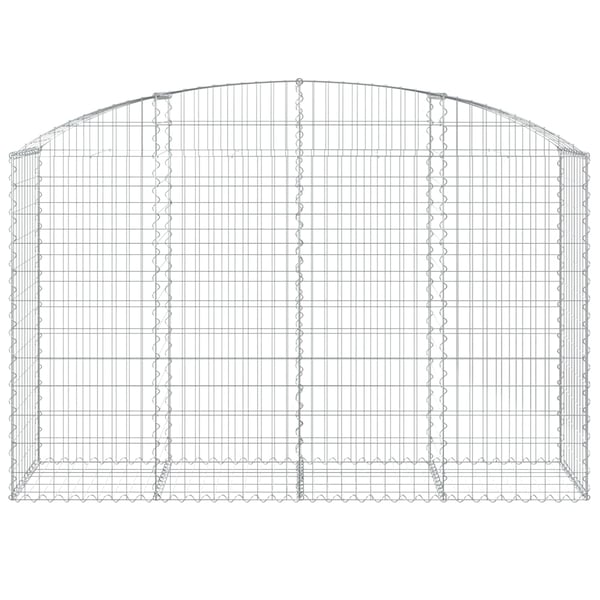 vidaXL Gabionkurv buet 200x50x120/140 cm galvanisert jern