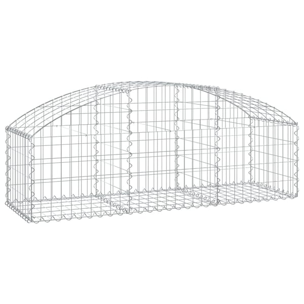 vidaXL Gabionkurv buet 150x50x40/60 cm galvanisert jern