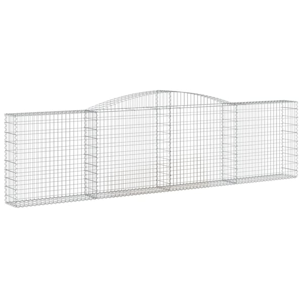 vidaXL Gabionkurv buet 400x30x100/120 cm galvanisert jern