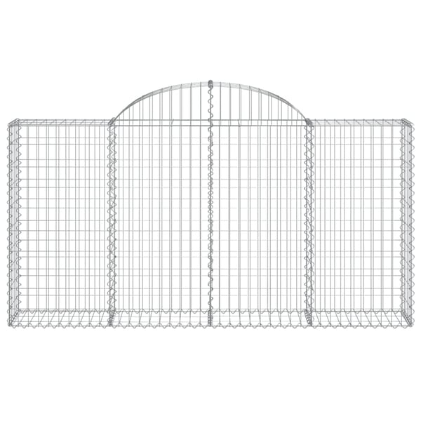 vidaXL Gabionkurv buet 200x30x100/120 cm galvanisert jern