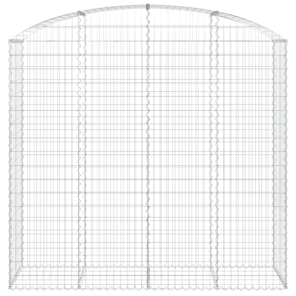 vidaXL Gabionkurv buet 200x50x180/200 cm galvanisert jern