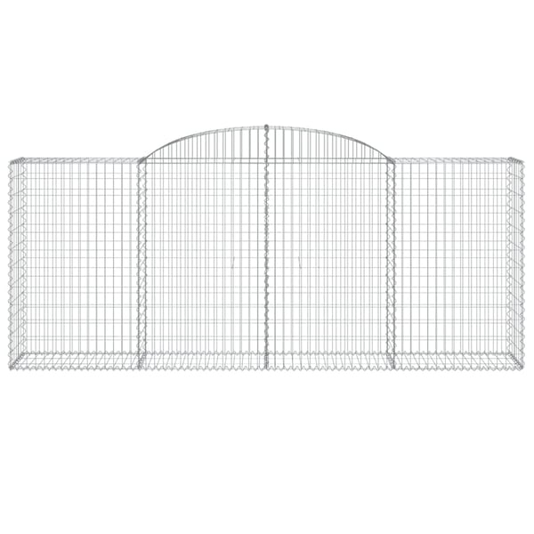 vidaXL Gabionkurv buet 300x50x120/140 cm galvanisert jern