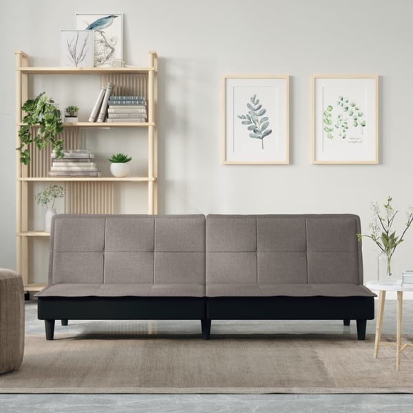 vidaXL sovesofa stof gråbrun
