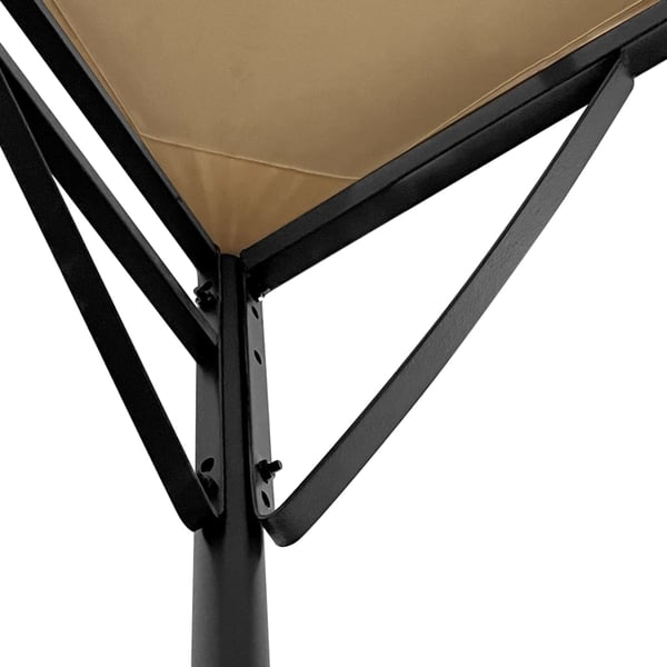 vidaXL Baldakin gråbrun 4x3 m 180 g/m² stoff og stål