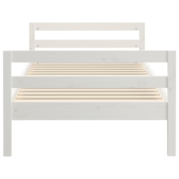 vidaXL Sengeramme uten madrass hvit 90x190 cm heltre furu