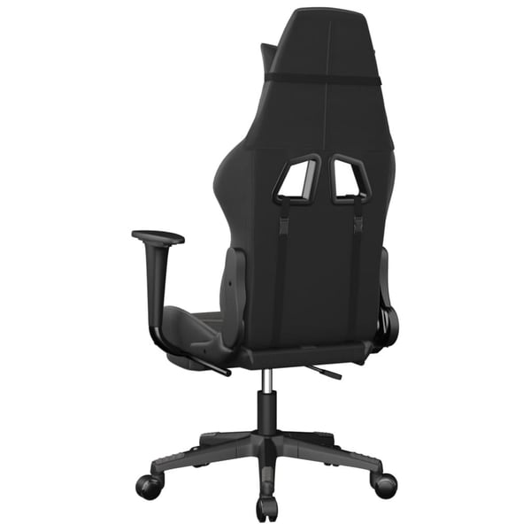 vidaXL gamingstol m. massagefunktion og fodstøtte kunstlæder sort grå