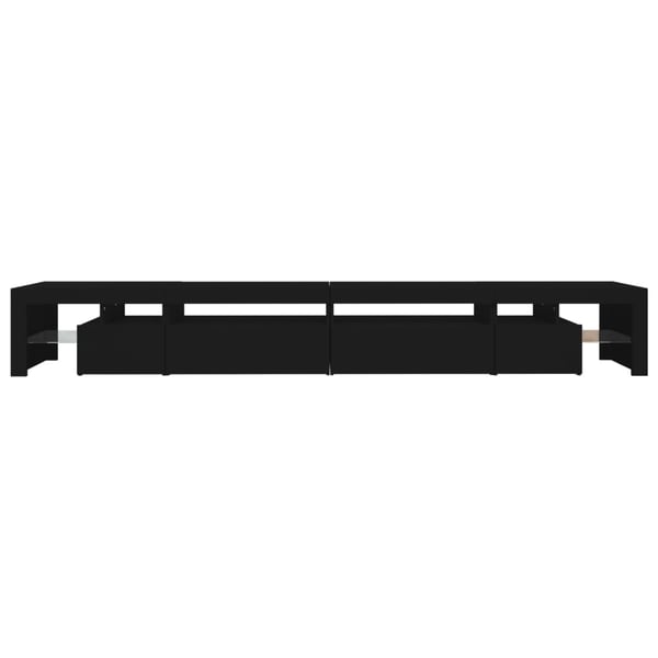 vidaXL tv-bord med LED-lys 290x36,5x40 cm sort