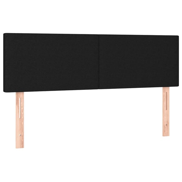 vidaXL kontinentalseng med madras 140x190 cm stof sort