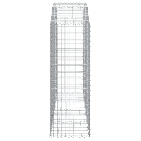 vidaXL buet gabionkurv 200x50x140/160 cm galvaniseret jern