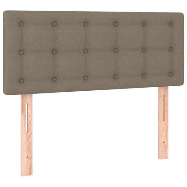 vidaXL kontinentalseng med madras 90x190 cm stof gråbrun