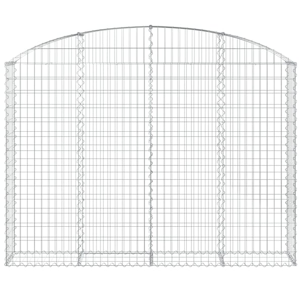 vidaXL Gabionkurv buet 200x30x140/160 cm galvanisert jern