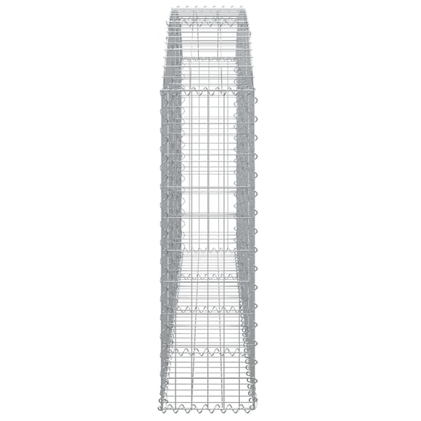 vidaXL Gabionkurv buet 200x30x100/120 cm galvanisert jern