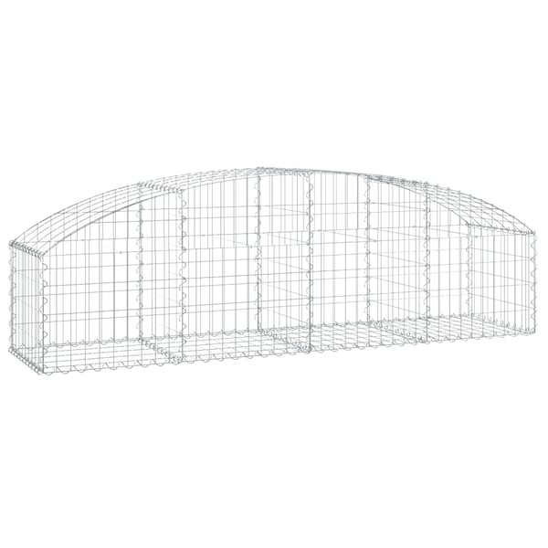 vidaXL Gabionkurv buet 200x50x40/60 cm galvanisert jern