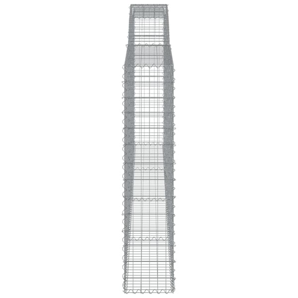 vidaXL Gabionkurv buet 400x30x140/160 cm galvanisert jern
