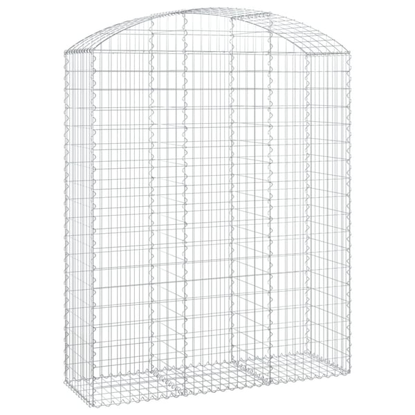 vidaXL Gabionkurv buet 150x50x180/200 cm galvanisert jern