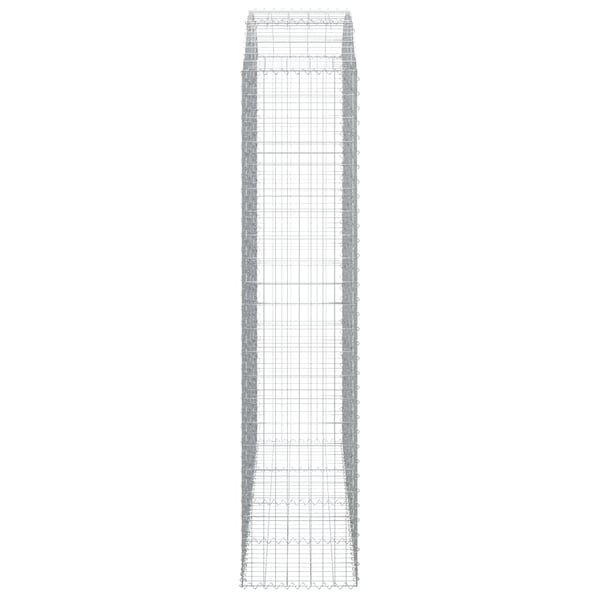 vidaXL Gabionkurv buet 200x50x220/240 cm galvanisert jern