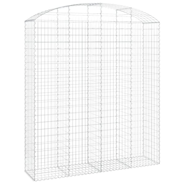 vidaXL Gabionkurv buet 200x50x220/240 cm galvanisert jern