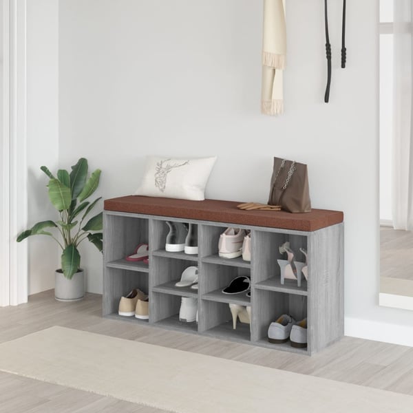 vidaXL skoreol 103x30x48 cm konstrueret træ grå sonoma-eg