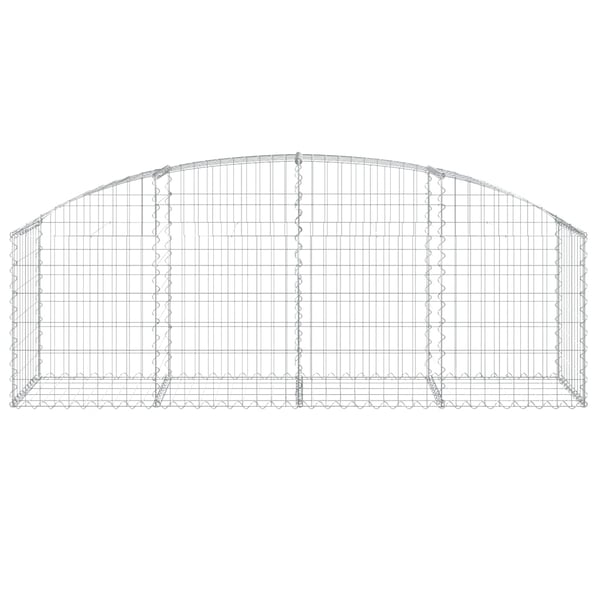 vidaXL Gabionkurv buet 200x50x60/80 cm galvanisert jern