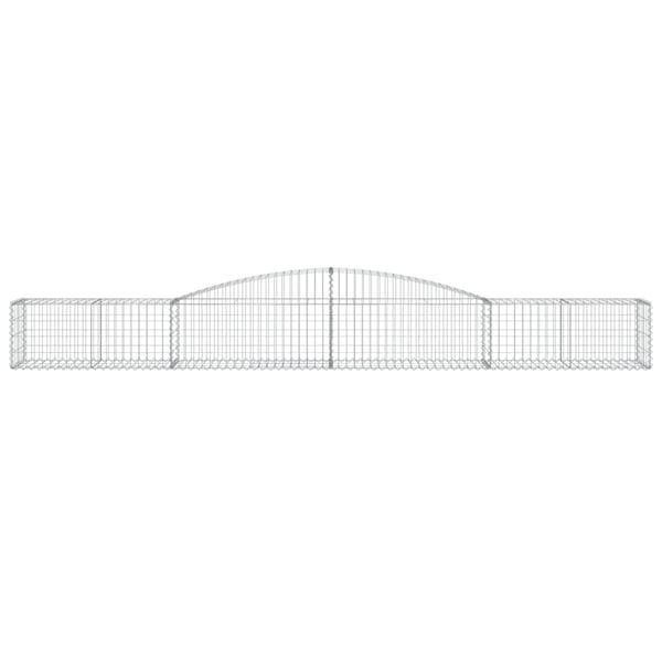 vidaXL Gabionkurv buet 400x50x40/60 cm galvanisert jern