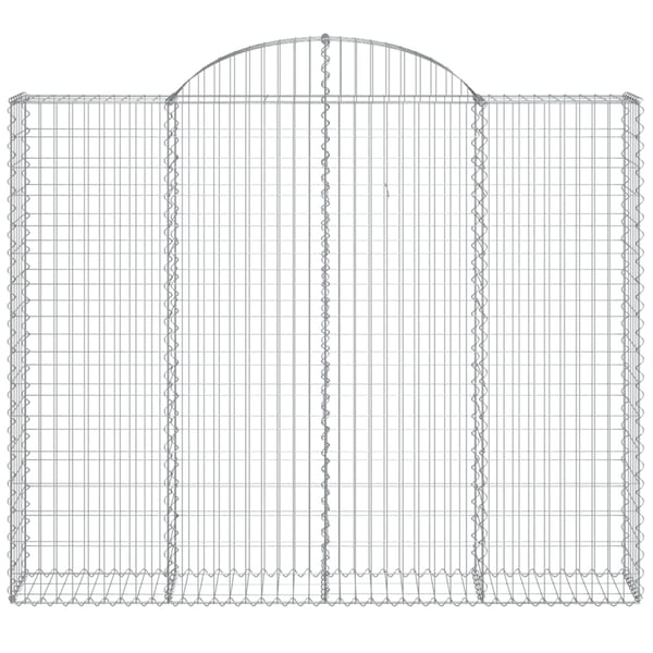 vidaXL Gabionkurv buet 200x30x160/180 cm galvanisert jern