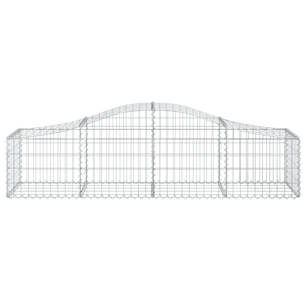 vidaXL buede gabionkurve 40 stk. 200x50x40/60 cm galvaniseret jern