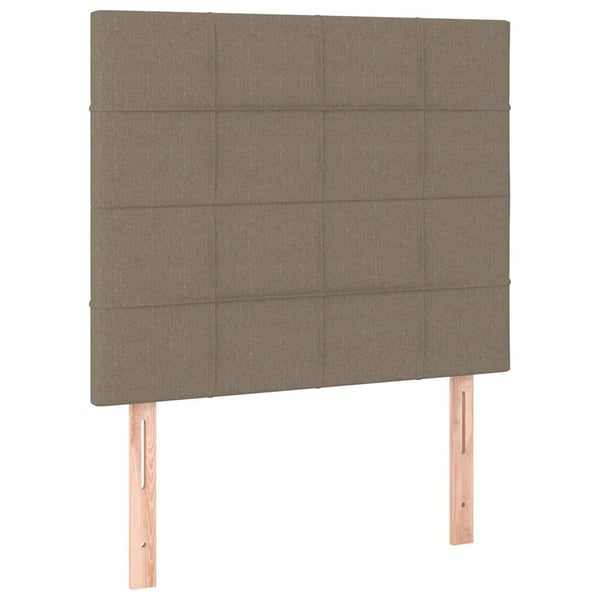 vidaXL kontinentalseng med madras 90x190 cm stof gråbrun