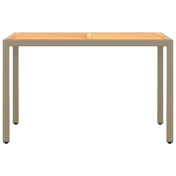 vidaXL spisebordssæt til haven 3 dele med hynder polyrattan beige