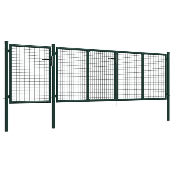 vidaXL havelåge stål 400x75 cm grøn