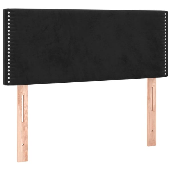 vidaXL kontinentalseng med madras 100x200 cm fløjl sort