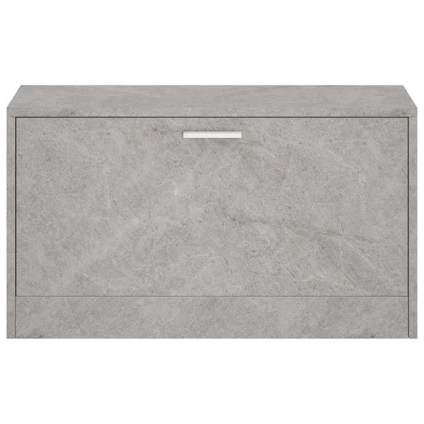 vidaXL Skobenk betonggrå 80x24x45 cm konstruert tre