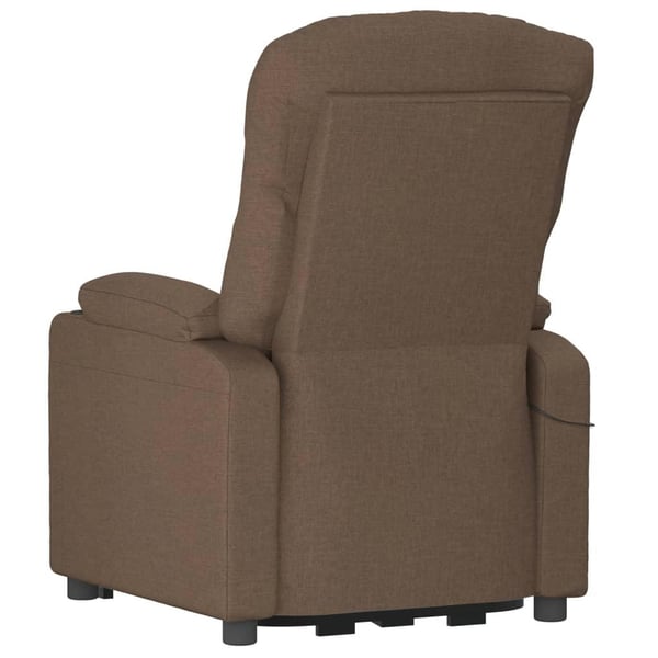 vidaXL Elektrisk reclinerfåtölj Brun tyg