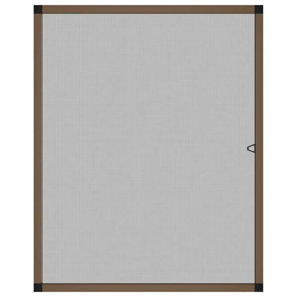 vidaXL Insektskjerm for vindu brun 80x100 cm